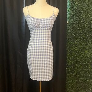 Blue Gingham Women's Dress  by Love Tree